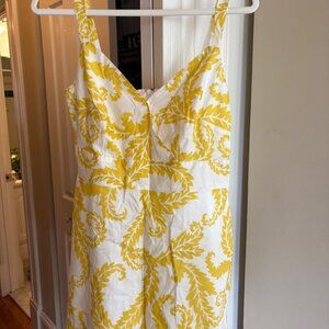 Boden 100% cotton yellow & white sundress size 8